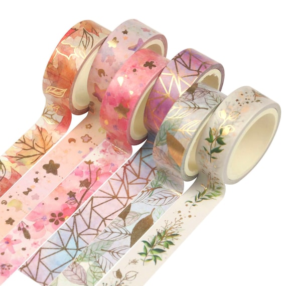 YUBX Vintage Washi Tape Set 8 Rolls Thin Retro Decorative - View #10