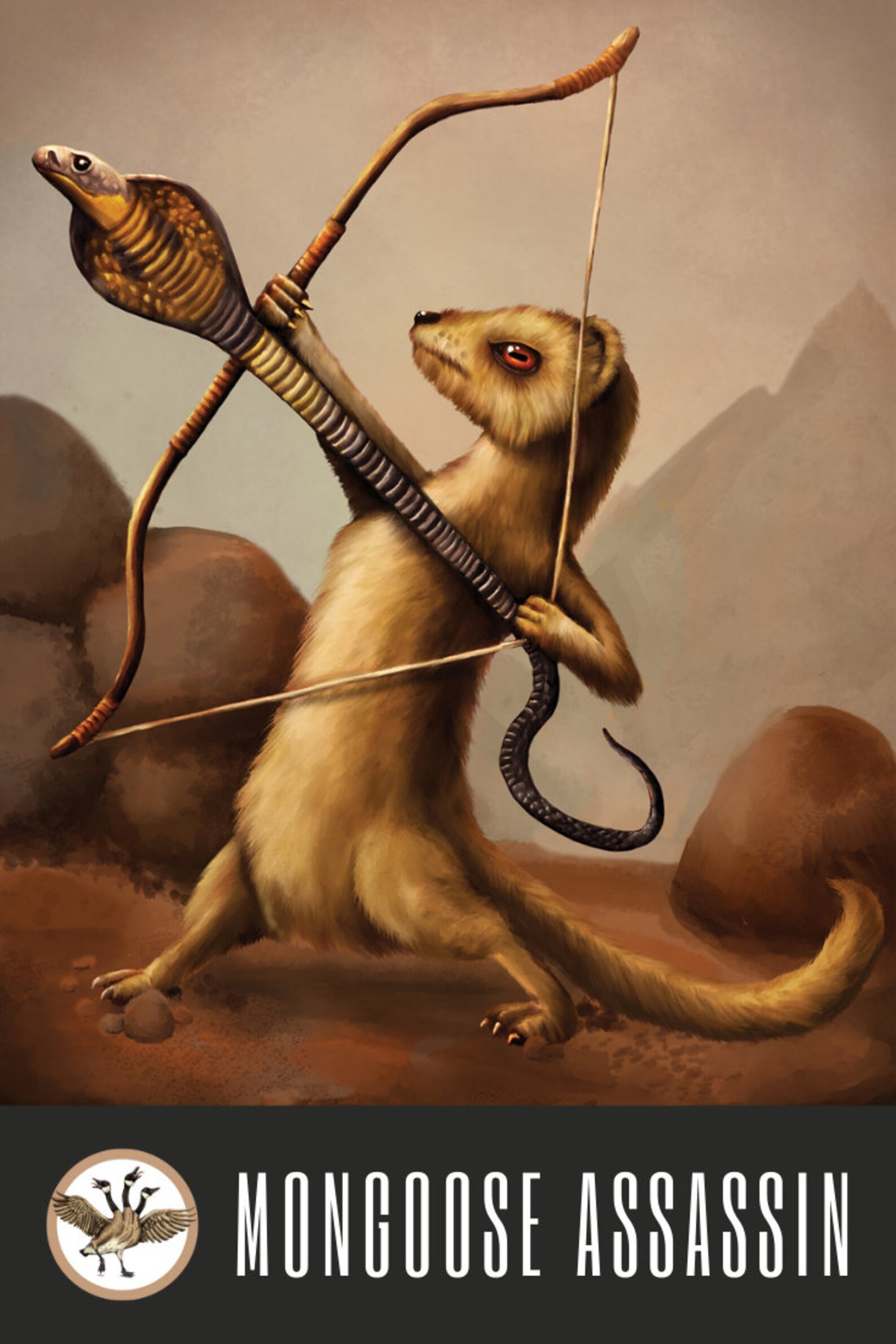 Mongoose and Cobra Art Print Silly Animal Wall Art King Etsy