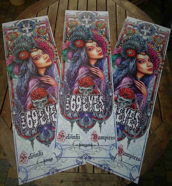 The 69 EYES Poster Fan Art Gigposter Goth n RollHelsinki Vampires Gothic Girl Fine Art Print