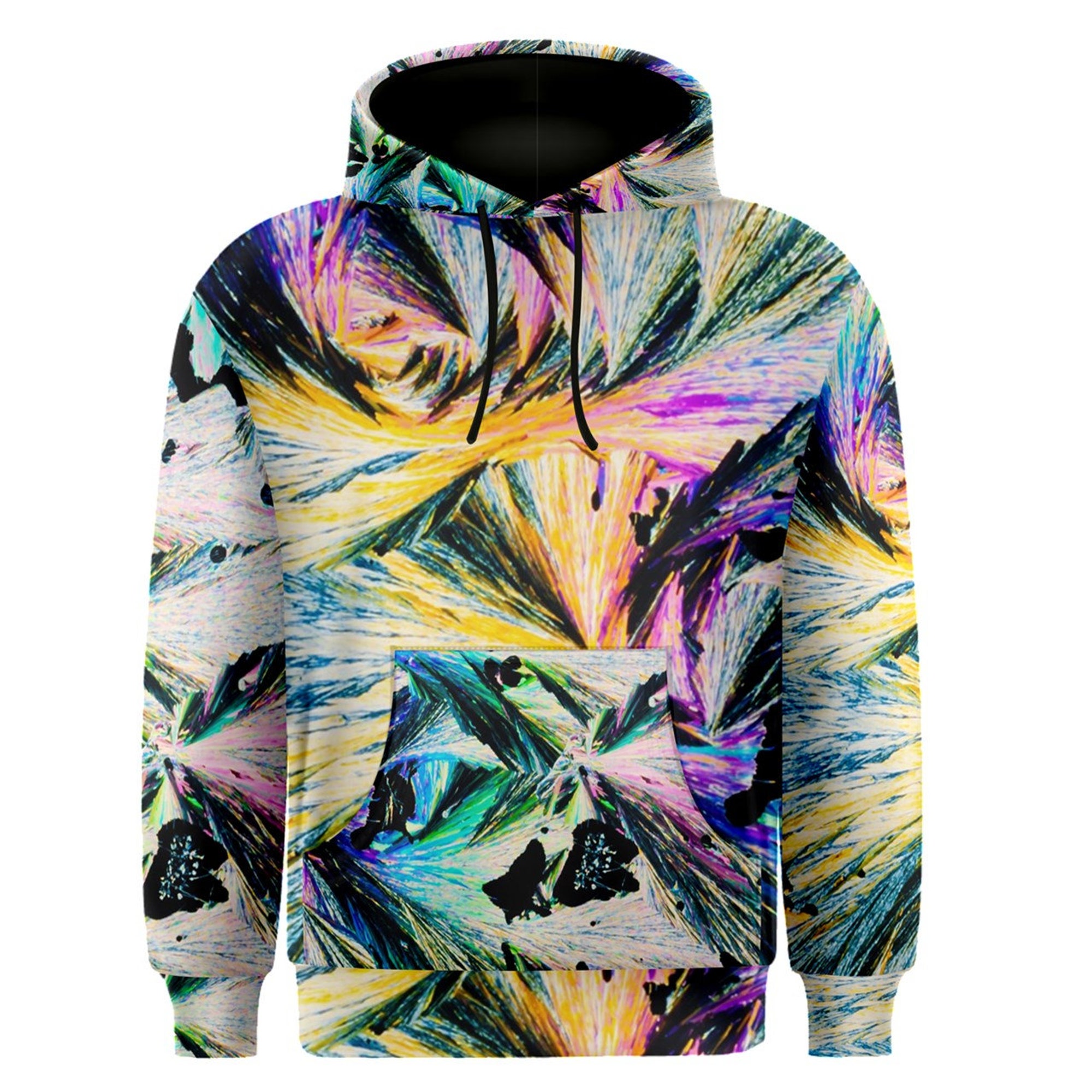 Colorful crystals party music abstract 3D Hoodie