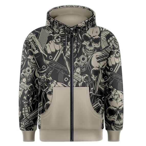 horror zipper hoodies