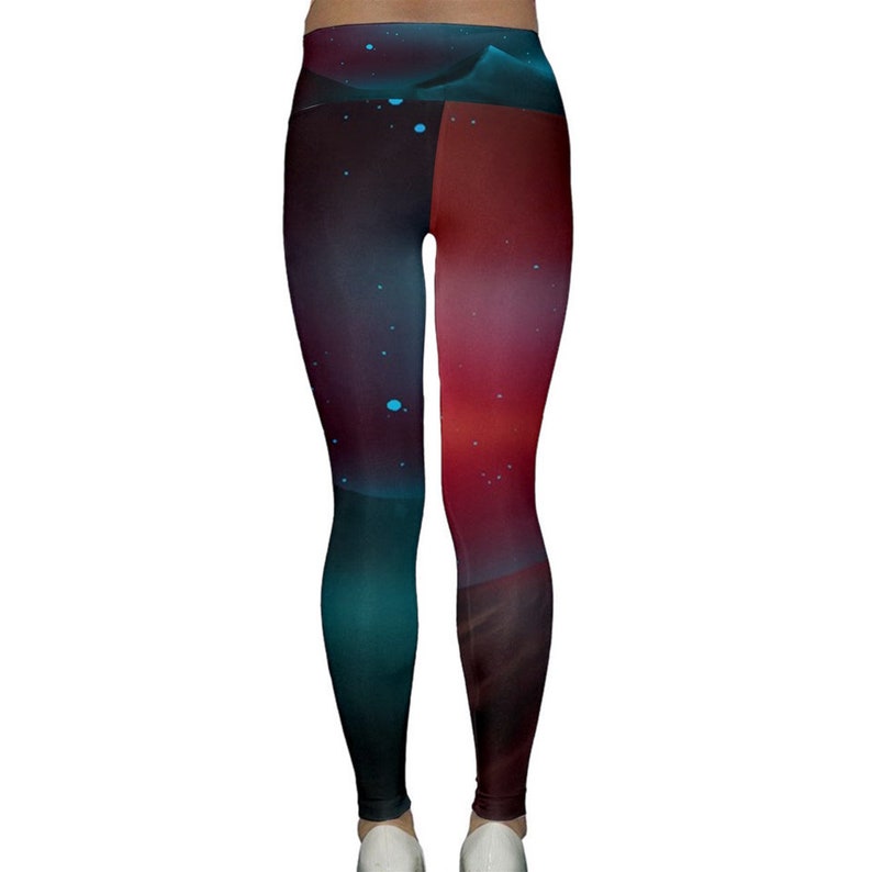 Trippy Space Lightweight Velour Classic Yoga Leggings