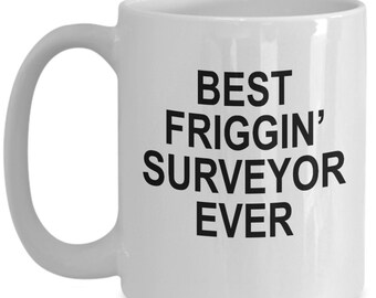 Surveyor Etsy - surveyor coffee mug!    funny unique best novelty gift idea for him her
