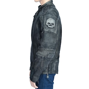 Distresses Harley Davidson Men Leather Jacket - Etsy