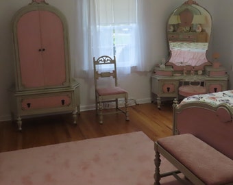 8 piece vintage custom bedroom set