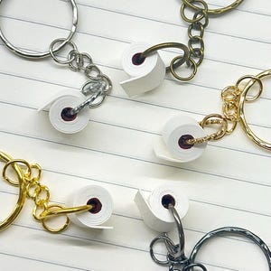 Realistic Toilet Paper Roll Keychain