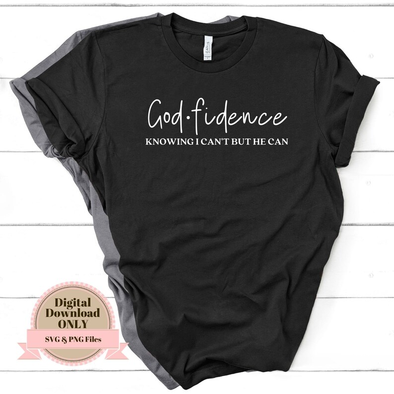 Download God Fidence Svg Religious t-shirt Design Cut File Digital | Etsy