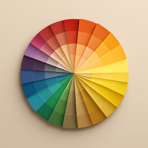 Farbtheorie druckbares Rad | Wohndekoration | Wandkunst | Digitaler Download | Mehrere Größen