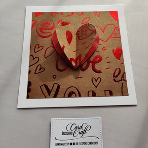 Tarjetas de amor con forma de corazón emergente / Sorpresa / Cumpleaños / Tarjeta del día de San Valentín / Para él / Para ella / Tarjeta personalizada