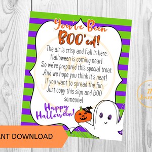 Printable You've Been Boo'ed Poem, You've Been Booed DIY Print for ...