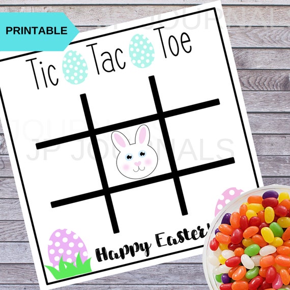 Easter Printable Tic Tac Toe Game Activity Card Diy