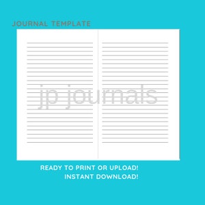 5X8 Blank Lined Journal Template INSTANT DOWNLOAD Kdp Kindle Direct ...