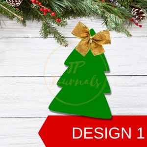 Christmas Pine Tree Tags Template, Christmas Gift Tag SVG, Pine Tree SVG