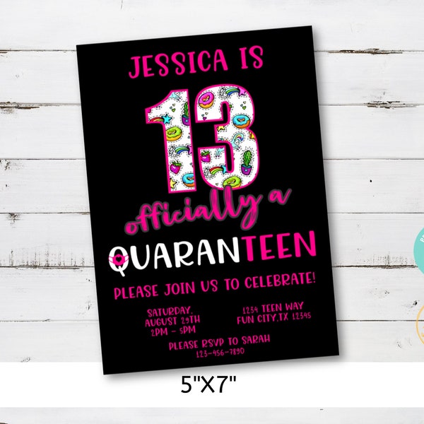 Quaranteen 13 Birthday Etsy