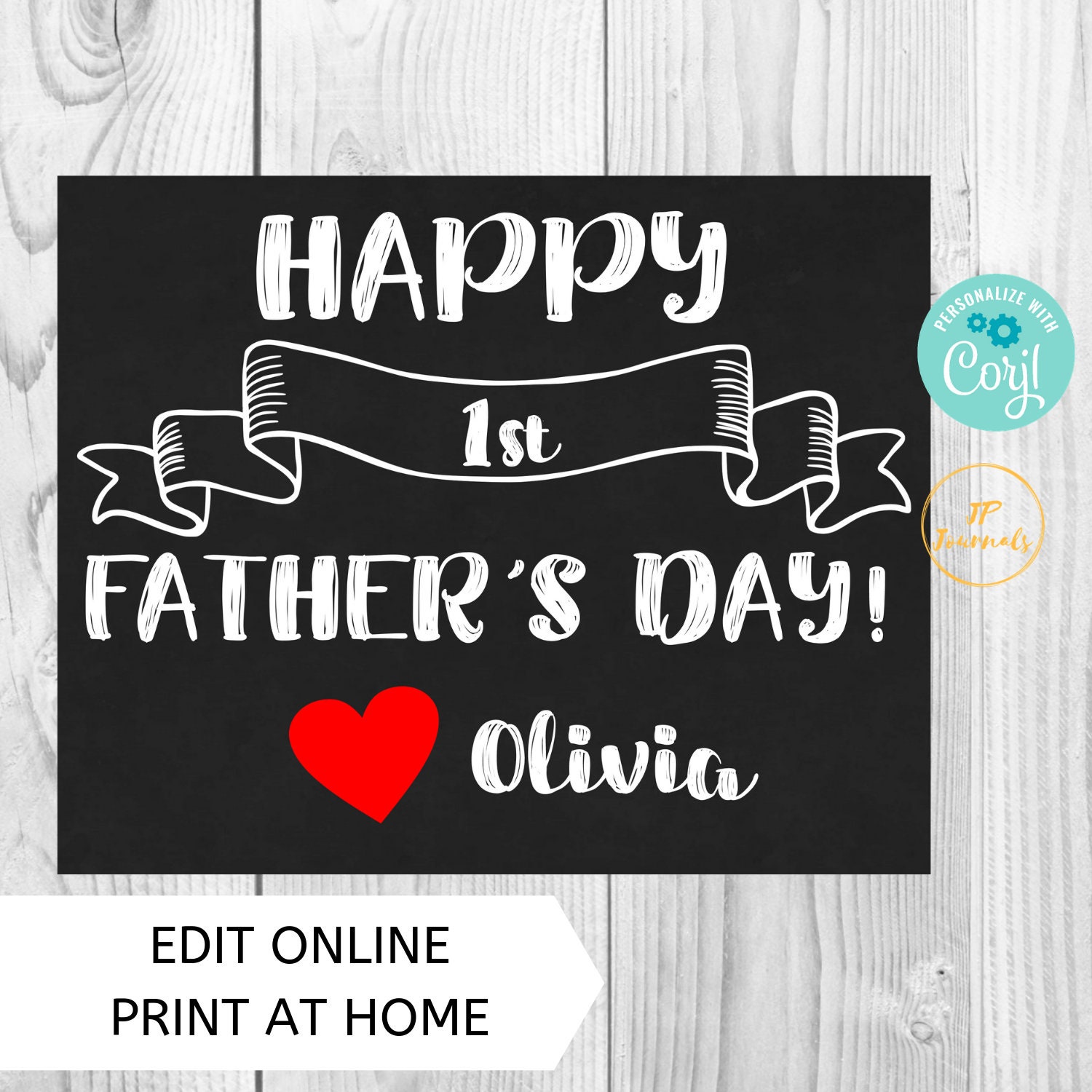 Printable First Father's Day Gift Happy First - Etsy