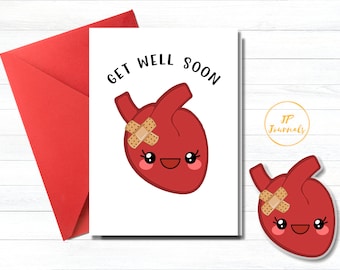 Heart Surgery Card, Get Well Soon Card, Heart Surgery Gift for Men Women Kids, Heart Attack Card, Cardiology Cardiologist Gifts