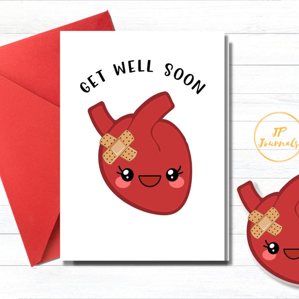 Heart Surgery Card, Get Well Soon Card, Heart Surgery Gift for Men Women Kids, Heart Attack Card, Cardiology Cardiologist Gifts