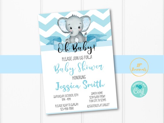 baby shower invitation template for a boy