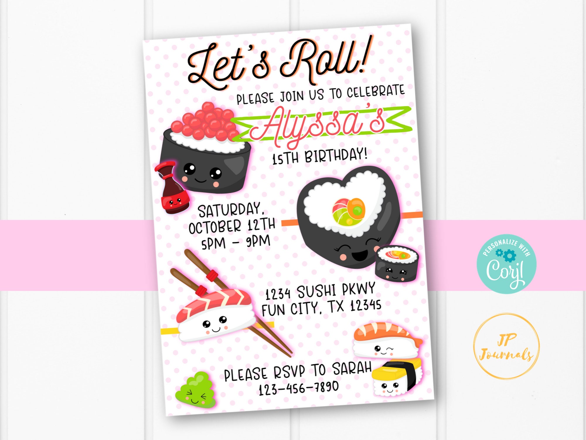 Kawaii Sushi Birthday Party Invitation Template Anime Sushi - Etsy Hong Kong Kawaii Sushi Birthday Party Invitation Template Anime Sushi - Etsy Hong Kong