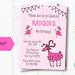 Pink Goat Birthday Party Invitation Template Edit Online Print at Home Cute Pink Goats Printable ...