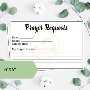 Printable Prayer Request Cards Instant Digital Download File Bible Study Small Group Supplies PDF Large image 3