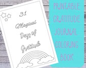 31 Magical Days of Gratitude - Printable Positivity Gratitude Journal Coloring Activity Book for Kids - Magical Unicorns (31 Days) PDF Il_170x135