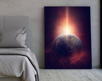 Decorating wall bedroom, office, room Fantasy Fantasy Universe fantastic planet seen in the universe