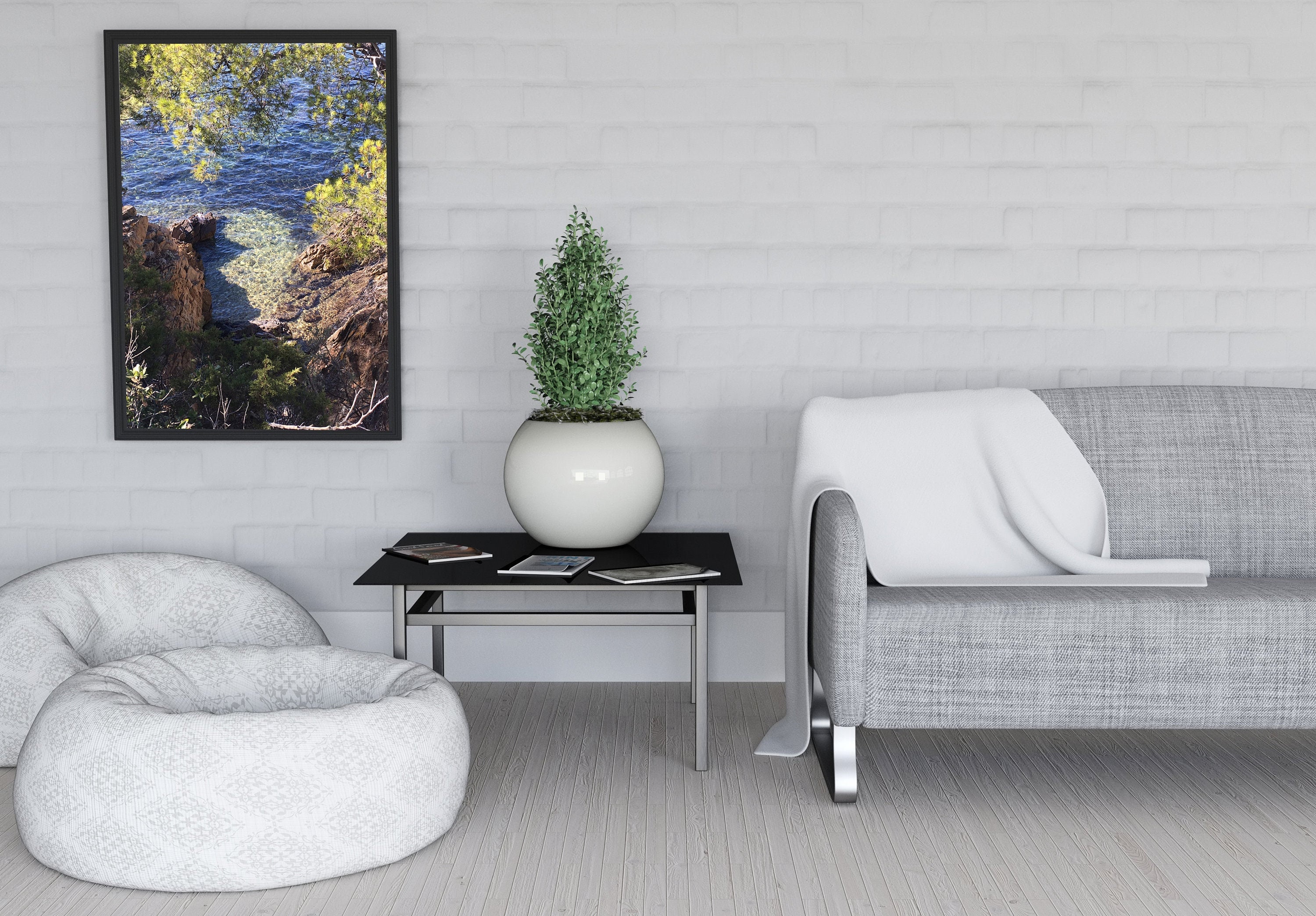 Affiche | Port-Cros Impression Toile de Peintre sur Châssis Bois