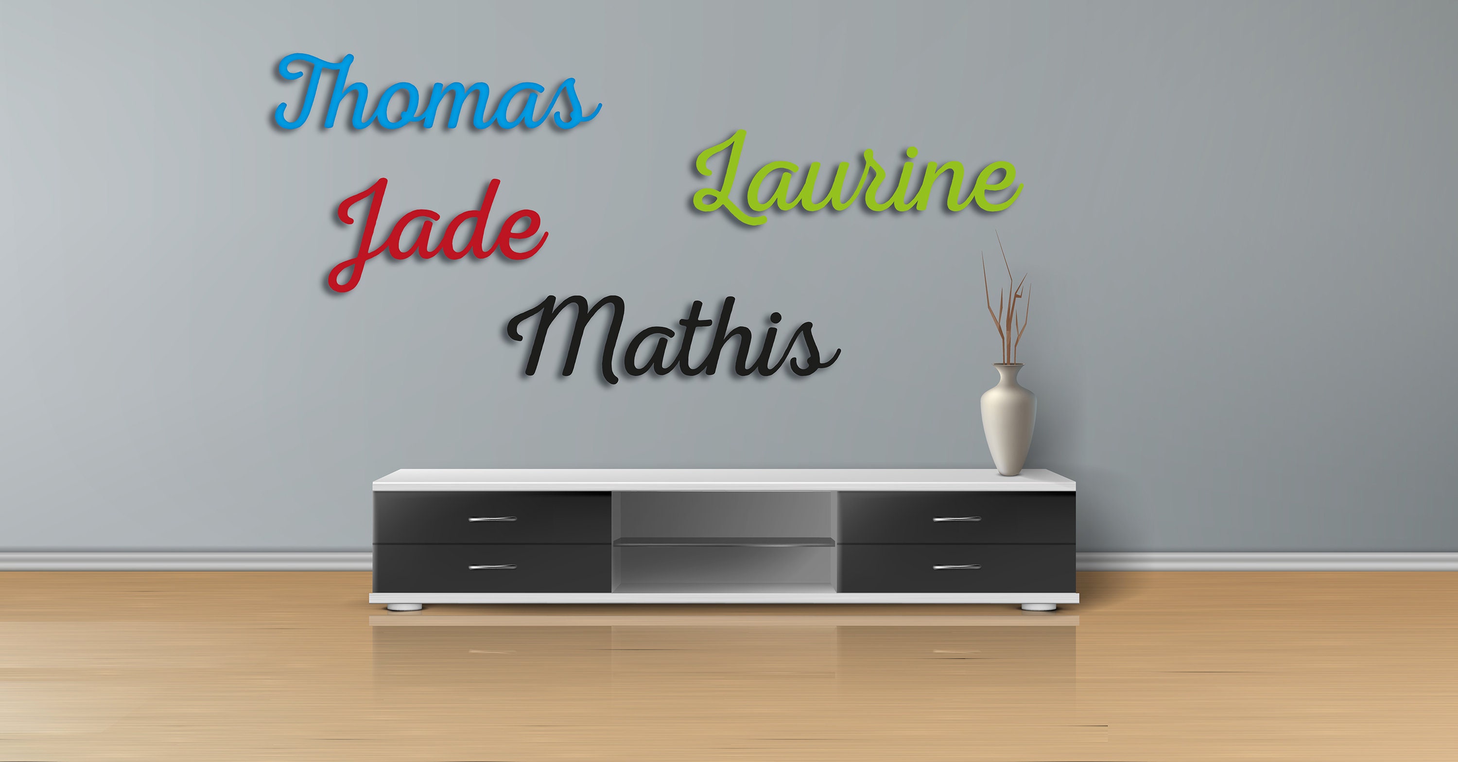 Lettres Prénom en Plexi de Couleur