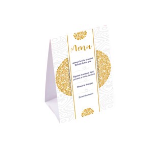 Mini chevalet de table pour le menu du mariage | Menu de mariage | Personnalisable