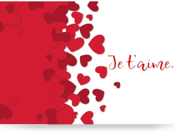 Valentijnsdag Ik hou van je kaart | Wenskaart | Kaart om aan te bieden