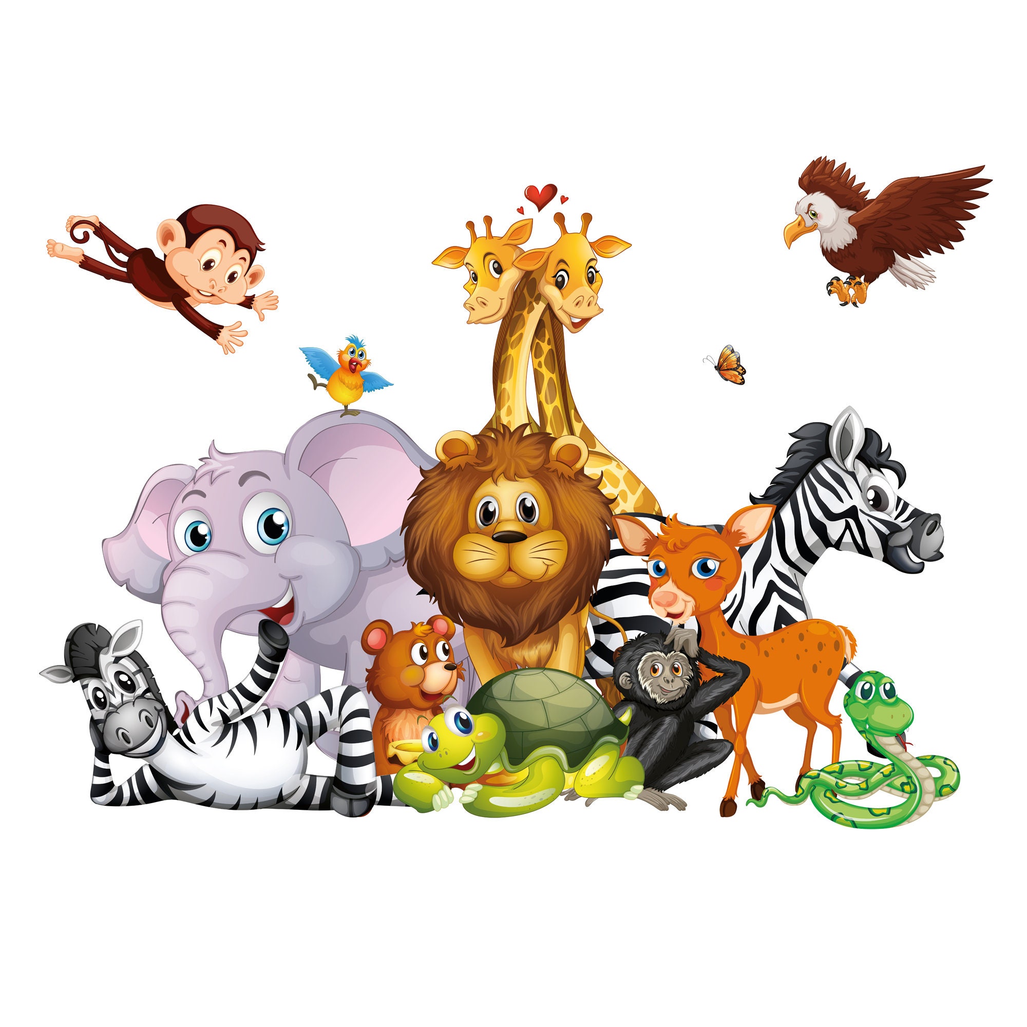 stickers Géants Animaux de La Jungle | Décoration Chambre Enfant