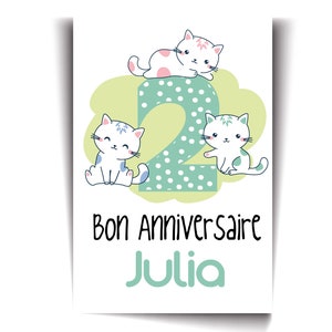 Carte anniversaire avec prénom et âge personnalisable, invitation image 3