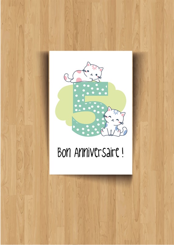 Carte Anniversaire 1 A 5 Ans A Imprimer Soi Meme