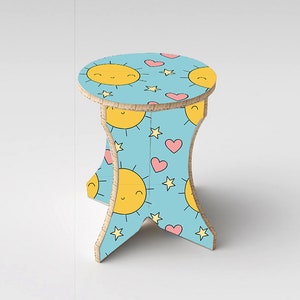 Taburete de cartón Alveolar para niños, niños o decoración de dormitorio para bebés