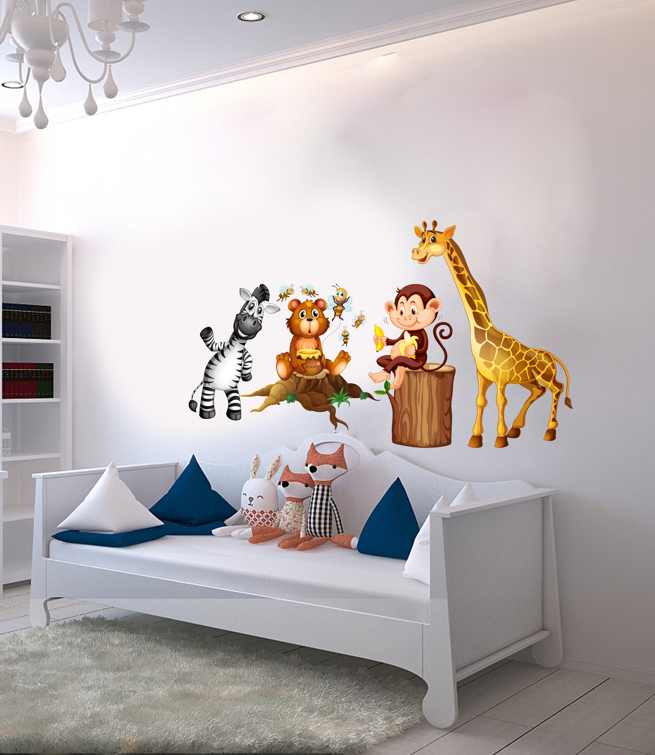 stickers Géants Autocollants Animaux de La Jungle