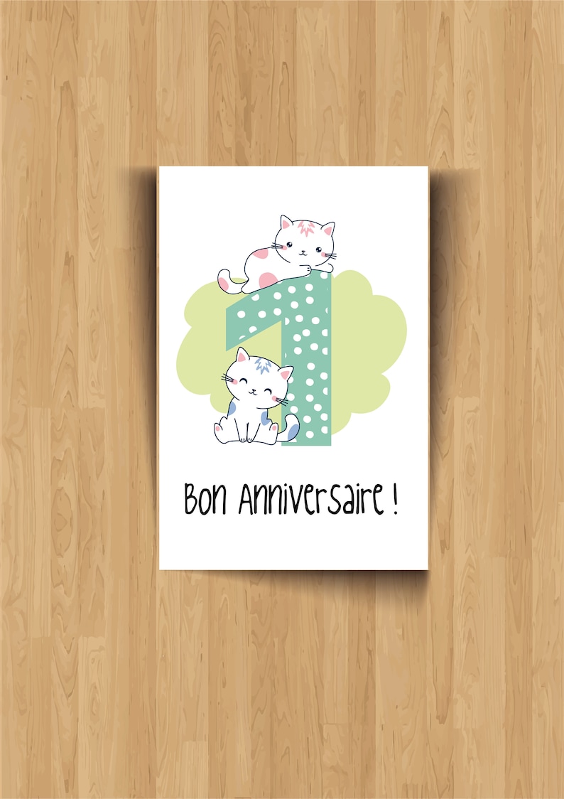 Carte Anniversaire 1 A 5 Ans A Imprimer Soi Meme Etsy Hong Kong