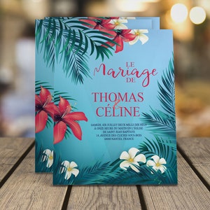 Lot de 100 cartes d'invitation mariage 10x15cm