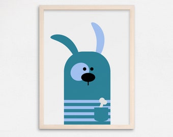 Puppy Wall Art, Nursery Animal Art, Nursery Wall Art, Dog Print, Baby Animal Art, Kids Room Poster, Kids Animal Prints, Nursery Poster