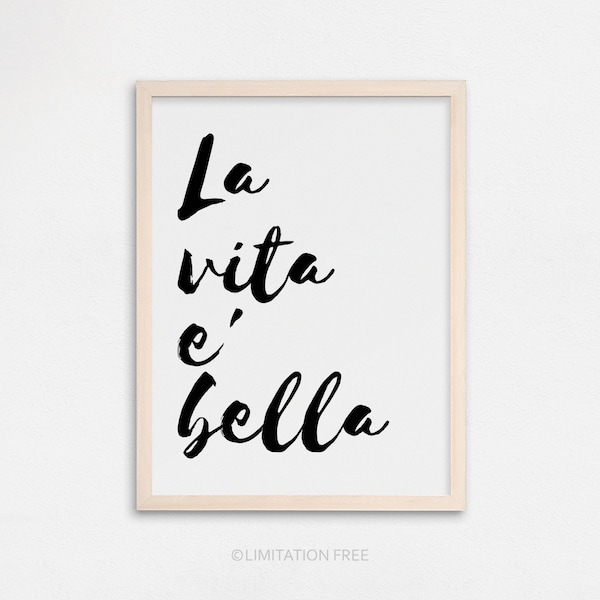 La Vita E Bella - Etsy