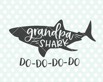 Download Grandpa shark svg | Etsy