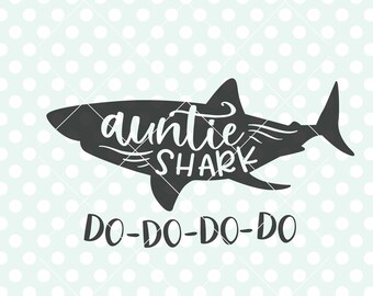 Shark Aunt Svg Etsy