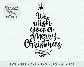 Download We Wish You A Merry Christmas Svg Etsy
