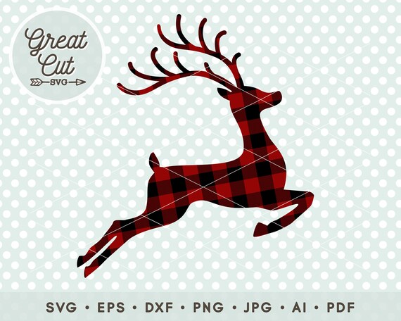 Download Christmas Deer Svg Buffalo Plaid Svg Christmas Svg Etsy PSD Mockup Templates