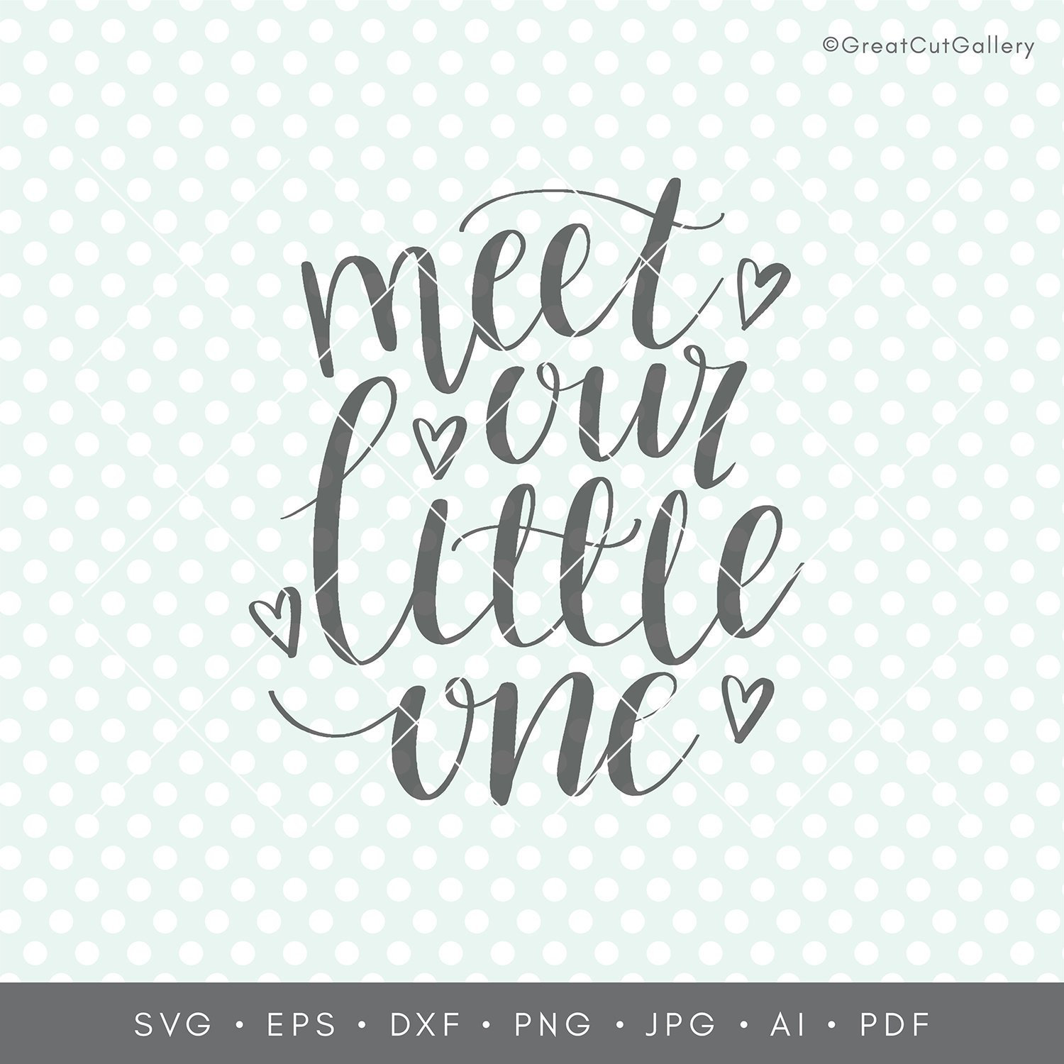 Little One SVG Hello Little One svg Meet our little one svg Etsy