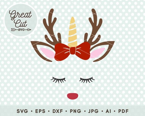 Download Deer with bow Reindeer SVG Deer dxf Baby deer svg Girl | Etsy