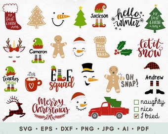 Christmas Printable Tags SVG, Pixie Noel Elf Christmas Winter SVG Gift –  TashaNoel