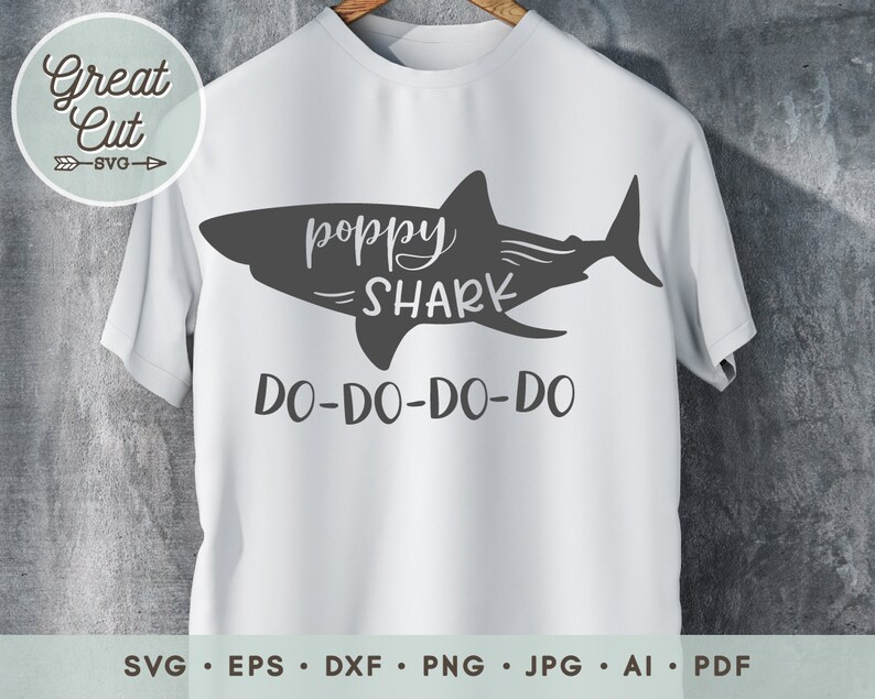 Download Poppy shark svg Poppy shark tshirt Grandfather shirt svg ...