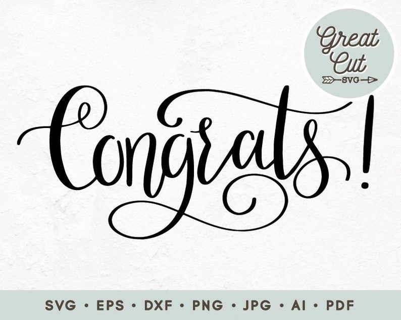 Download Congrats Svg Cake Topper Svg graduation SVG celebrate svg | Etsy