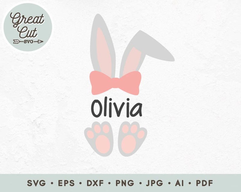 Download Girl Bunny svg Easter svg Easter Bunny name svg Rabbit | Etsy
